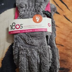 Women's Gray Fleece Gloves